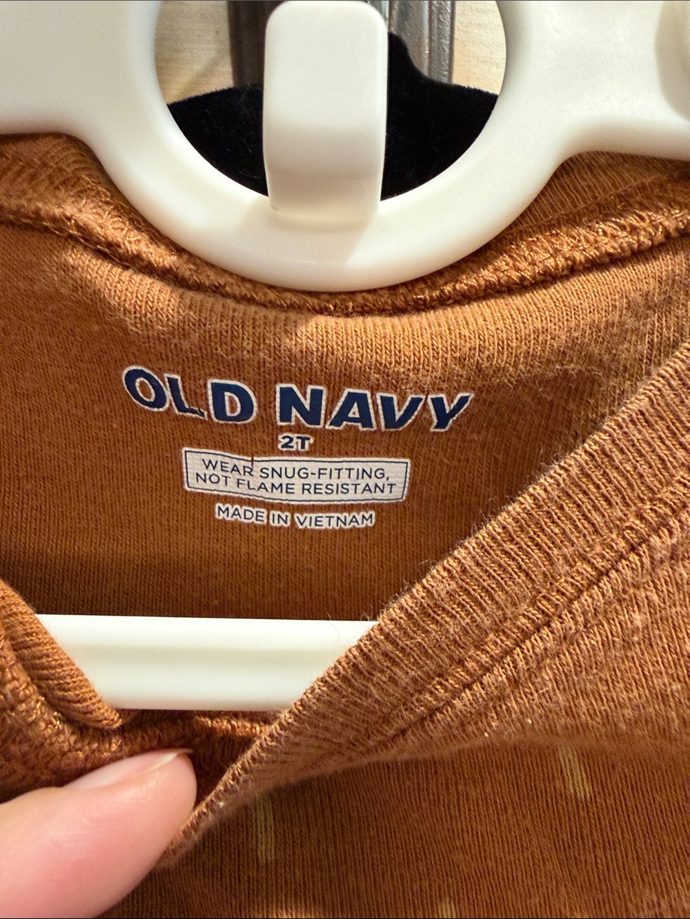 Old Navy Rust Brown Bear Graphic Kids Pajama Set - Picture 2 of 2